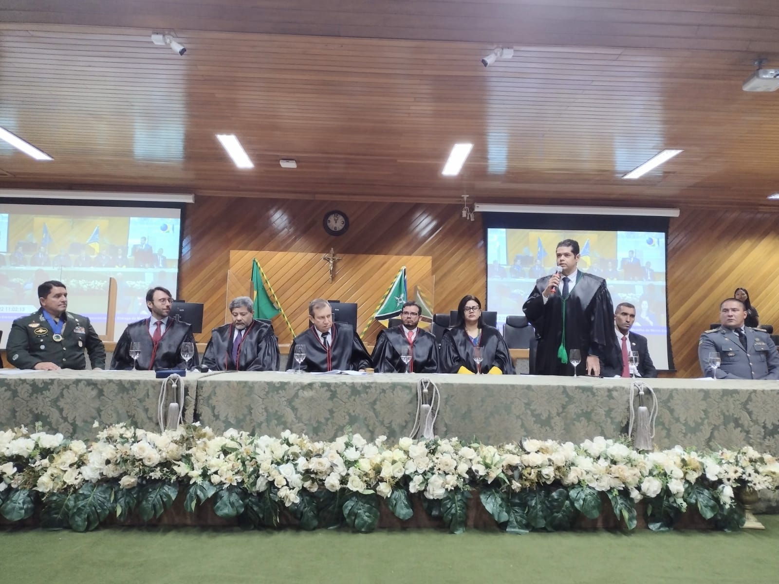 Presidente Auriney Brito participa de homenagem ao comando do Exército no Amapá, no TRE-AP